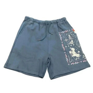NWT Jungles Jungles Bandana Sweat Shorts Blue Size M Streetwear